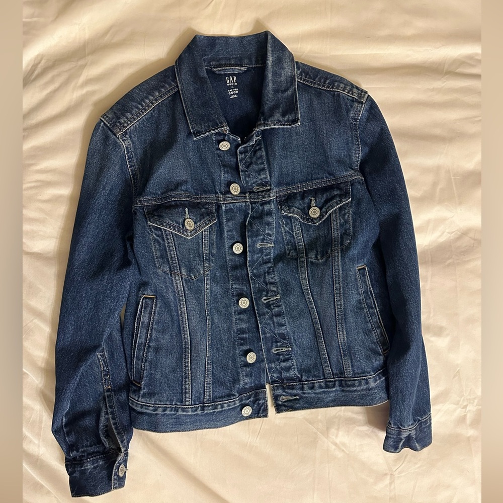 Boys GAP Blue Jean Jacket size XL worn once